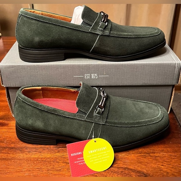 ? Stacy Adams Ravelle Men\'s Green Suede Loafers size 7 *New in Box main image 5